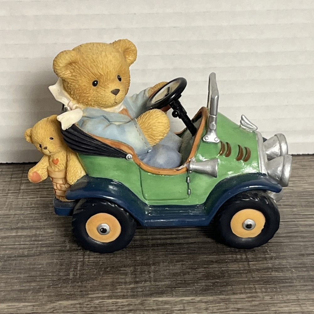 Vtg 1999 Cherished Teddies Enesco Dave An Oldy but Goodie Teddy Riding in Car